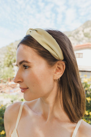 Basic Woven Knot Headband Accessories Leto Collection Sage 