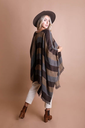 Bat Sleeve Knit Cardigan Ponchos