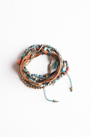 Beaded Suede Bracelet Jewelry Leto Collection 