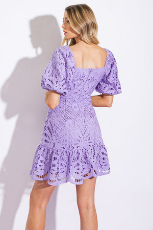 LIFETIME CELEBRATIONS LACE MINI DRESS