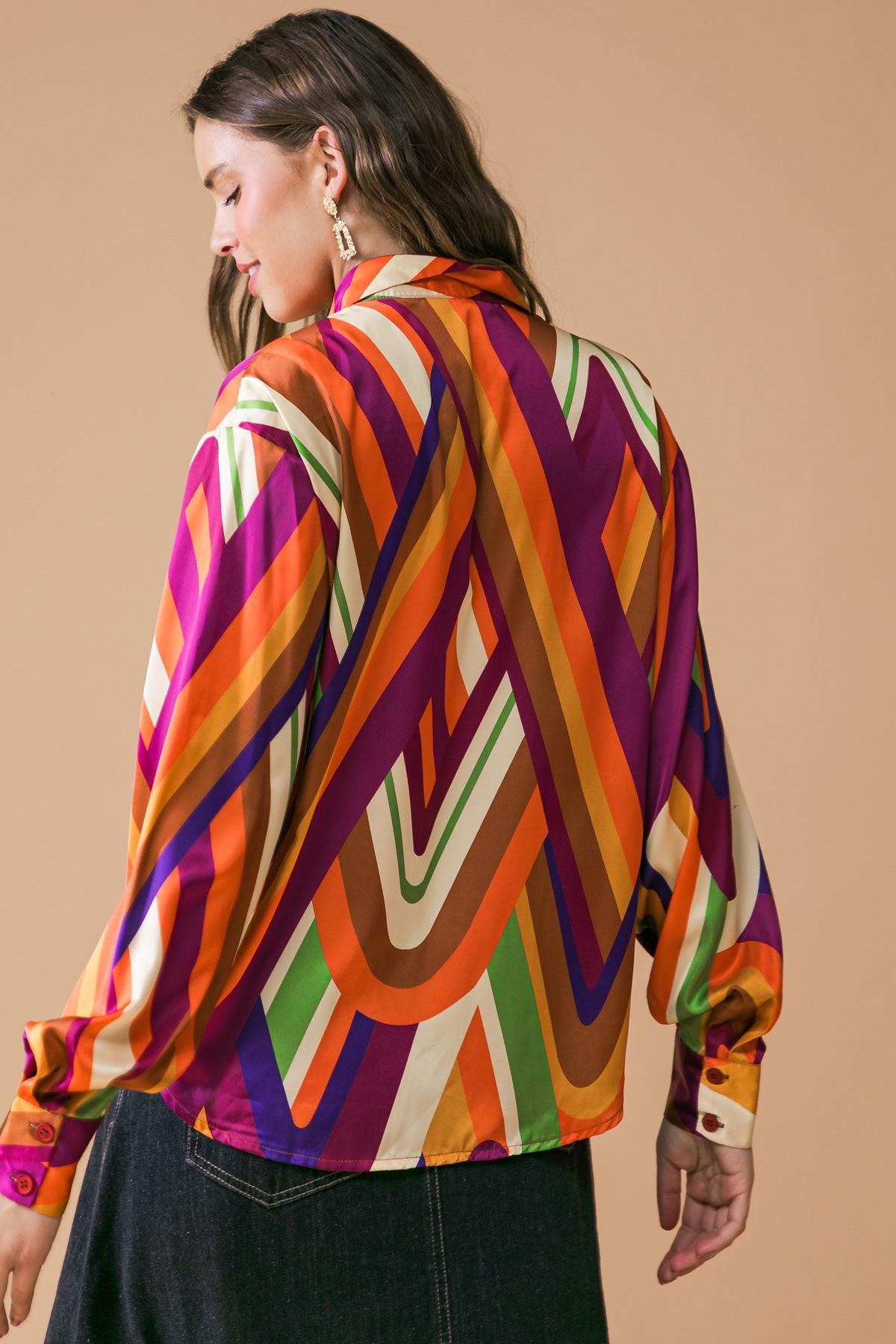 Printed Woven Long Sleeve Shirt