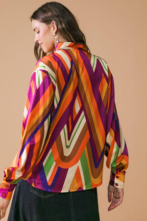 Printed Woven Long Sleeve Shirt
