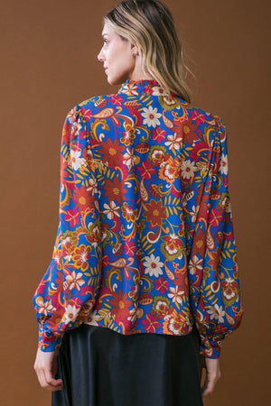 IMPRESSIVE BLOSSOM WOVEN TOP
