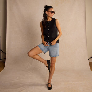 Black Studded Harlow Earrings