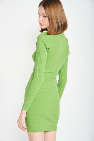 BODYCON COLLARED MIN DRESS Emory Park 