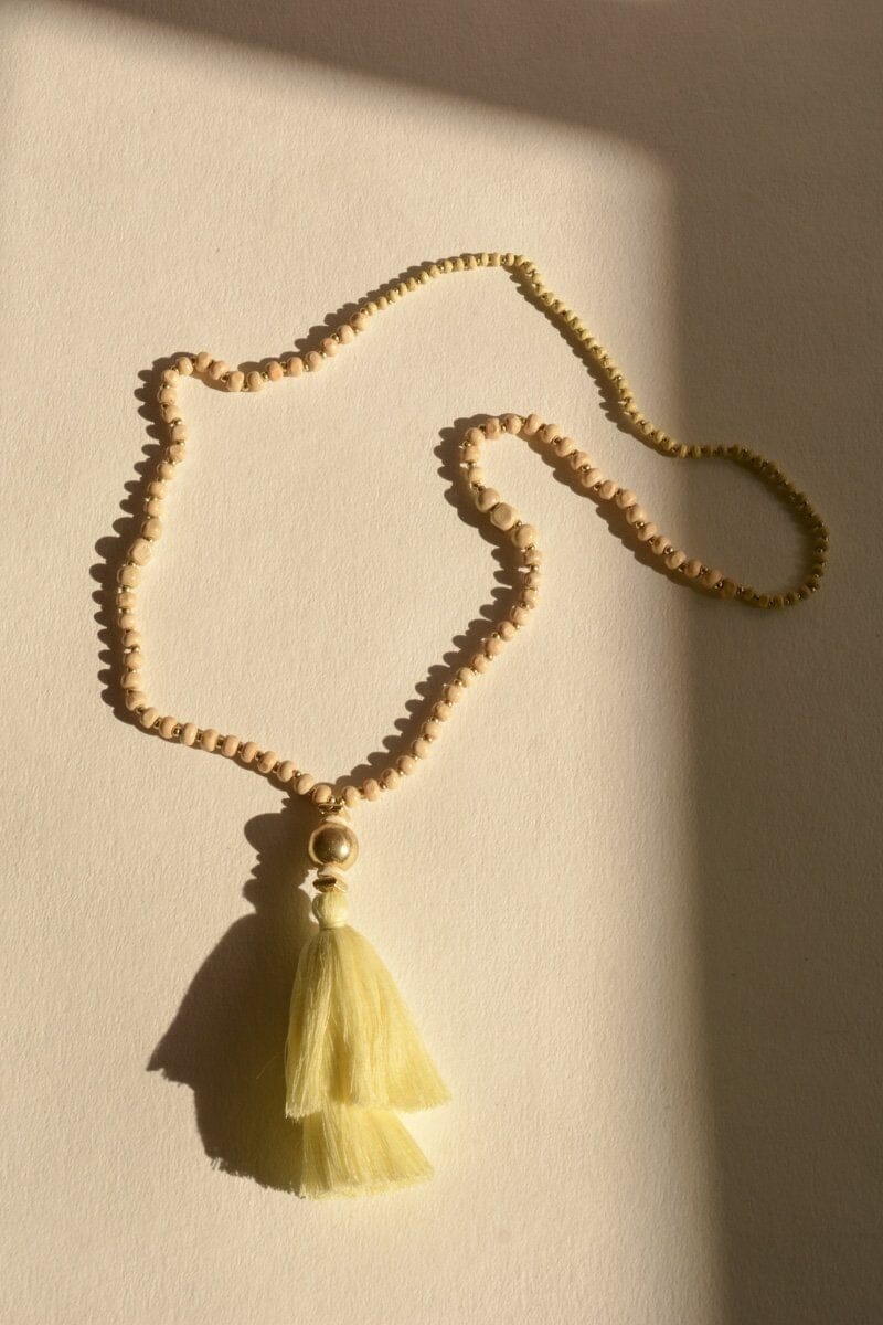 Bohemian Beaded Tassel Necklace Jewelry Leto Collection 