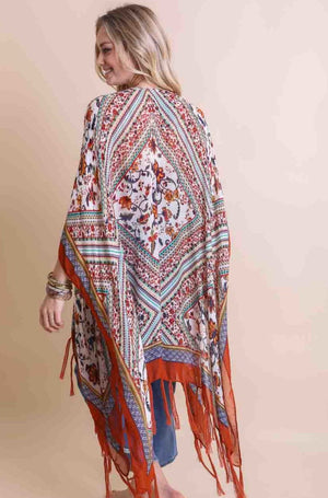 Bohemian Diamond Tassel Kimono Ponchos
