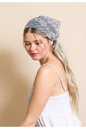 Bohemian Floral Lace Headscarf Hats & Hair Leto Collection 