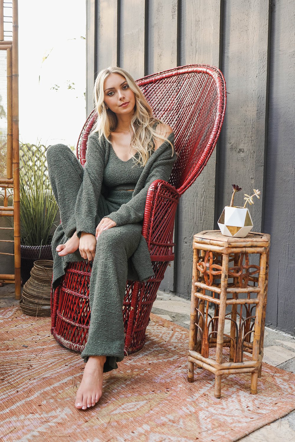 Boucle Lounge Pants XS/S / OLIVE