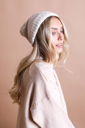 Boucle Pom Beanie Hats & Hair Leto Collection Ivory 