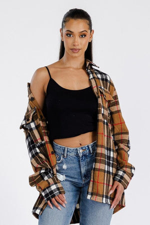 Boyfriend Brushed Flannel Shacket WEIV 