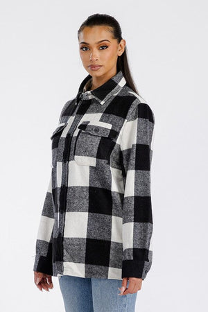 Boyfriend Oversized Soft Flannel Shacket WEIV 