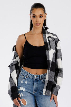 Boyfriend Oversized Soft Flannel Shacket WEIV 