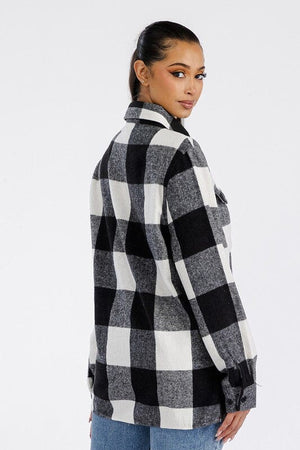 Boyfriend Oversized Soft Flannel Shacket WEIV 