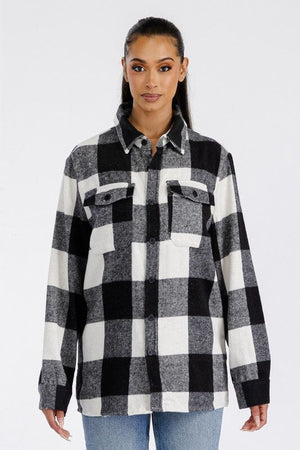 Boyfriend Oversized Soft Flannel Shacket WEIV 