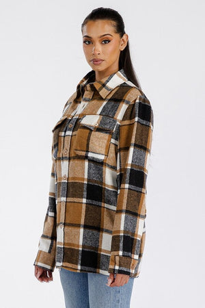 Boyfriend Oversized Soft Flannel Shacket WEIV 