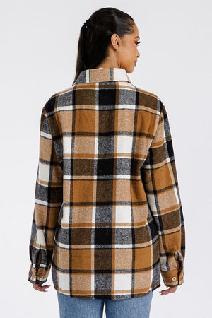 Boyfriend Oversized Soft Flannel Shacket WEIV 