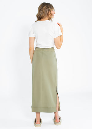Bradi Side Zipper Athletic Maxi Skirt