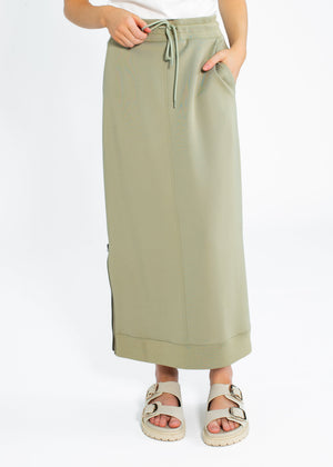 Bradi Side Zipper Athletic Maxi Skirt
