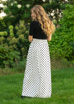Braylyn Polka Dot Maxi Skirt