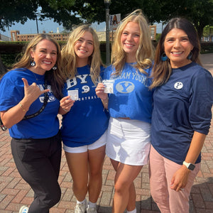 Brigham Young University Metallic Cosmo Cougar Nina Earrings