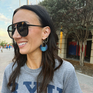 Brigham Young University Metallic Cosmo Cougar Nina Earrings