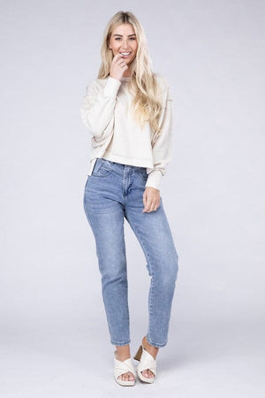 Brushed Melange Hacci Oversized Sweater ZENANA 