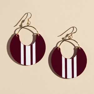 Burgundy Rally Nina Earrings
