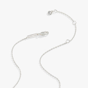 Butterfly + Crystal Necklace, Adjustable