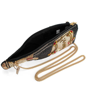 Mary Frances Vintage Wine Beaded Crossbody Handbag