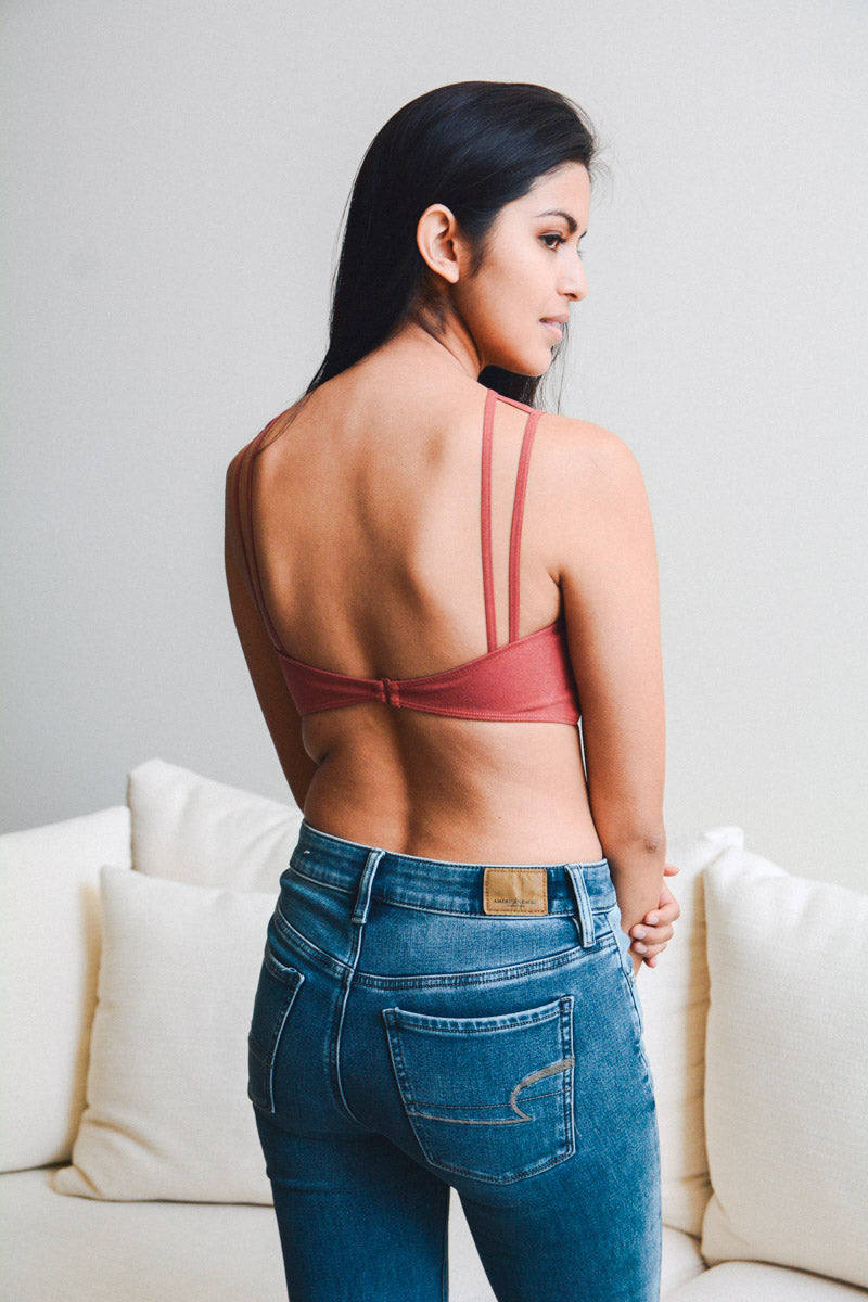 Cage Front Bralette Small / Marsala