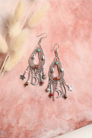 Carnelian Stones Beaded Earrings Jewelry