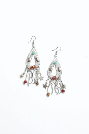 Carnelian Stones Beaded Earrings Jewelry