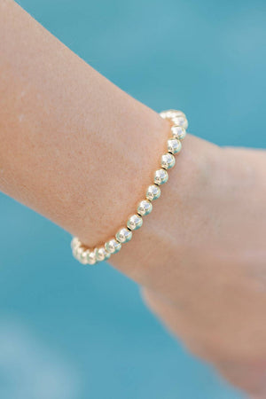 6mm gold ball bracelet