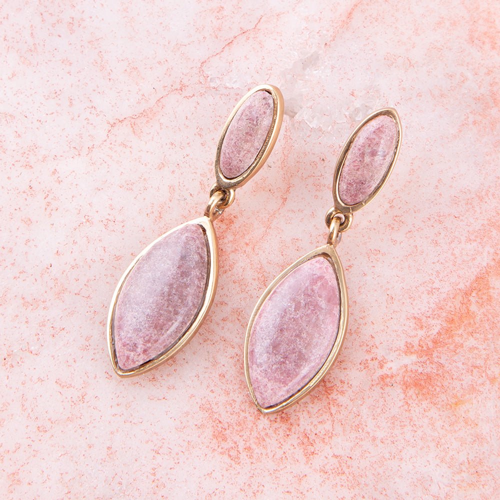 Champion Double Drop Rhodonite Earrings