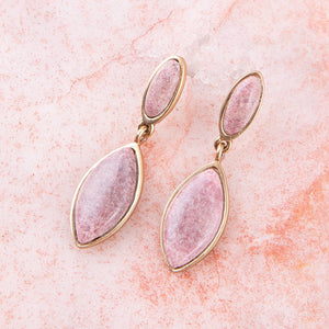 Champion Double Drop Rhodonite Earrings