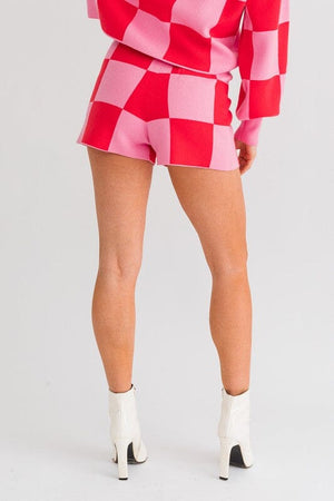 CHECKERED SWEATER SHORTS LE LIS 