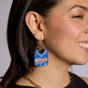 Chicago Baseball Jersey Earrings