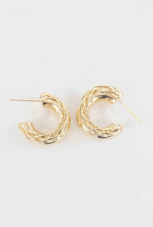 Chunky Braided Hoop Earrings Lovoda 