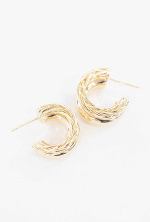 Chunky Braided Hoop Earrings Lovoda 