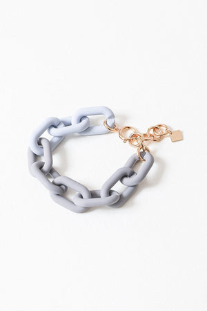 Chunky Linked Chain Bracelet Jewelry Leto Collection Gray 
