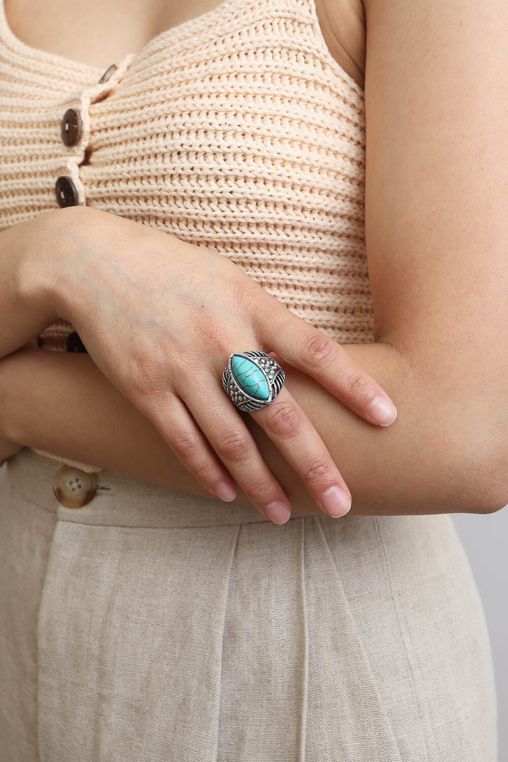 Classic Marquise Turquoise Ring Jewelry Leto Collection Turquoise 