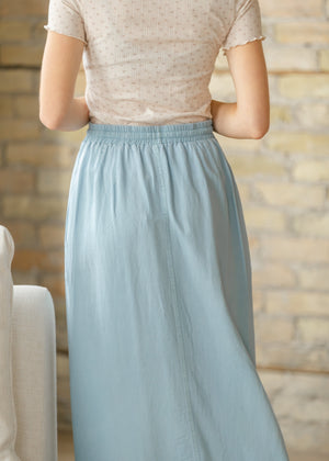 Cleo Chambray Tie Maxi Skirt