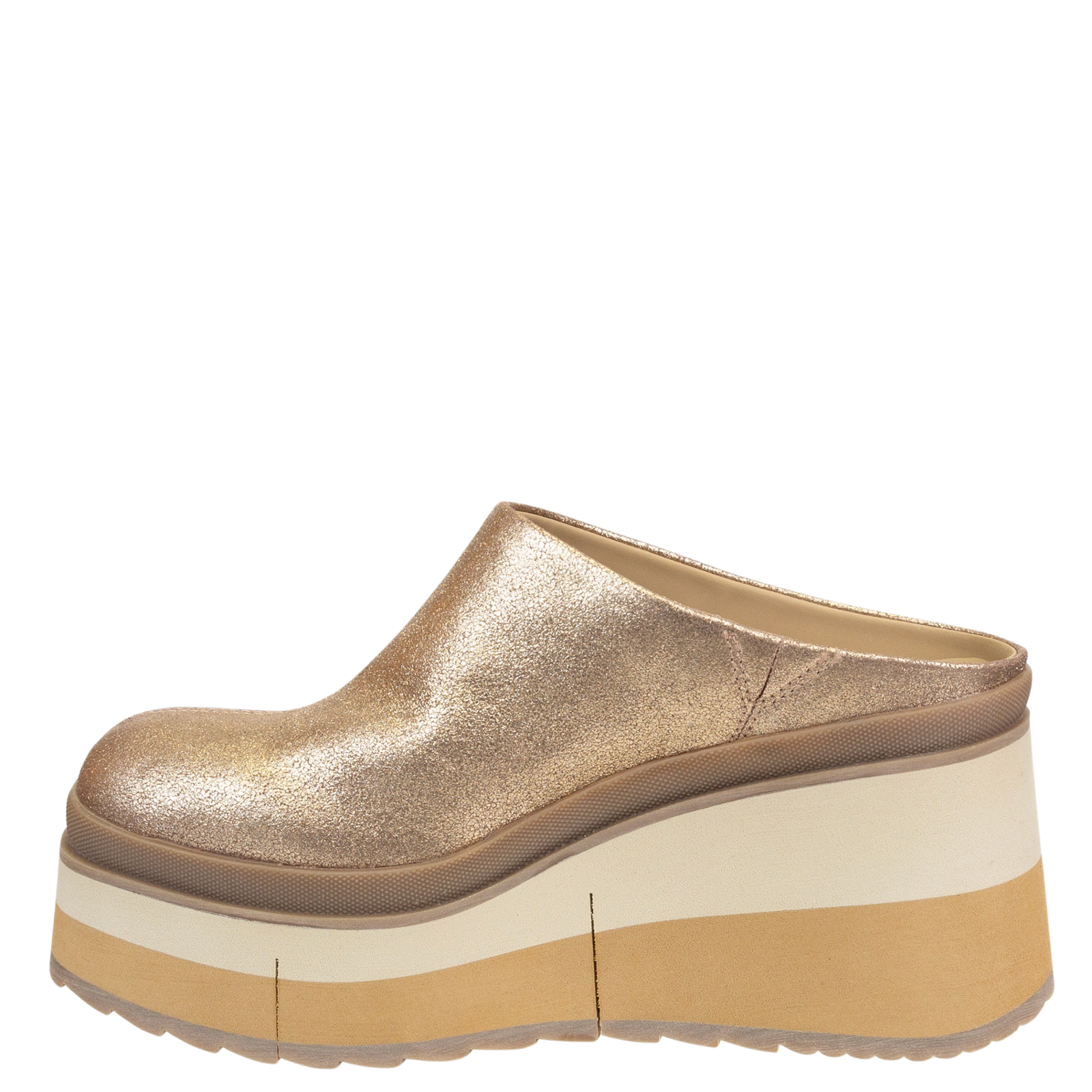 NAKED FEET - COACH in GOLD Platform Clogs