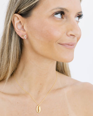 Gold Rainbow Stud Earrings