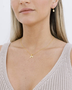 Gold Crystal Rainbow Necklace