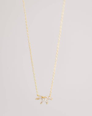 Gold Crystal Flower Necklace