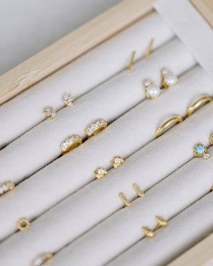 Crystal Flower Stud Earrings