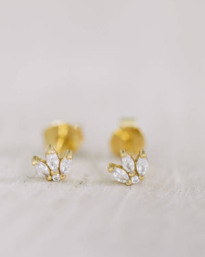 Crystal Flower Stud Earrings