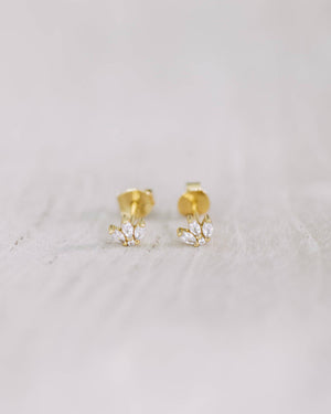 Crystal Flower Stud Earrings